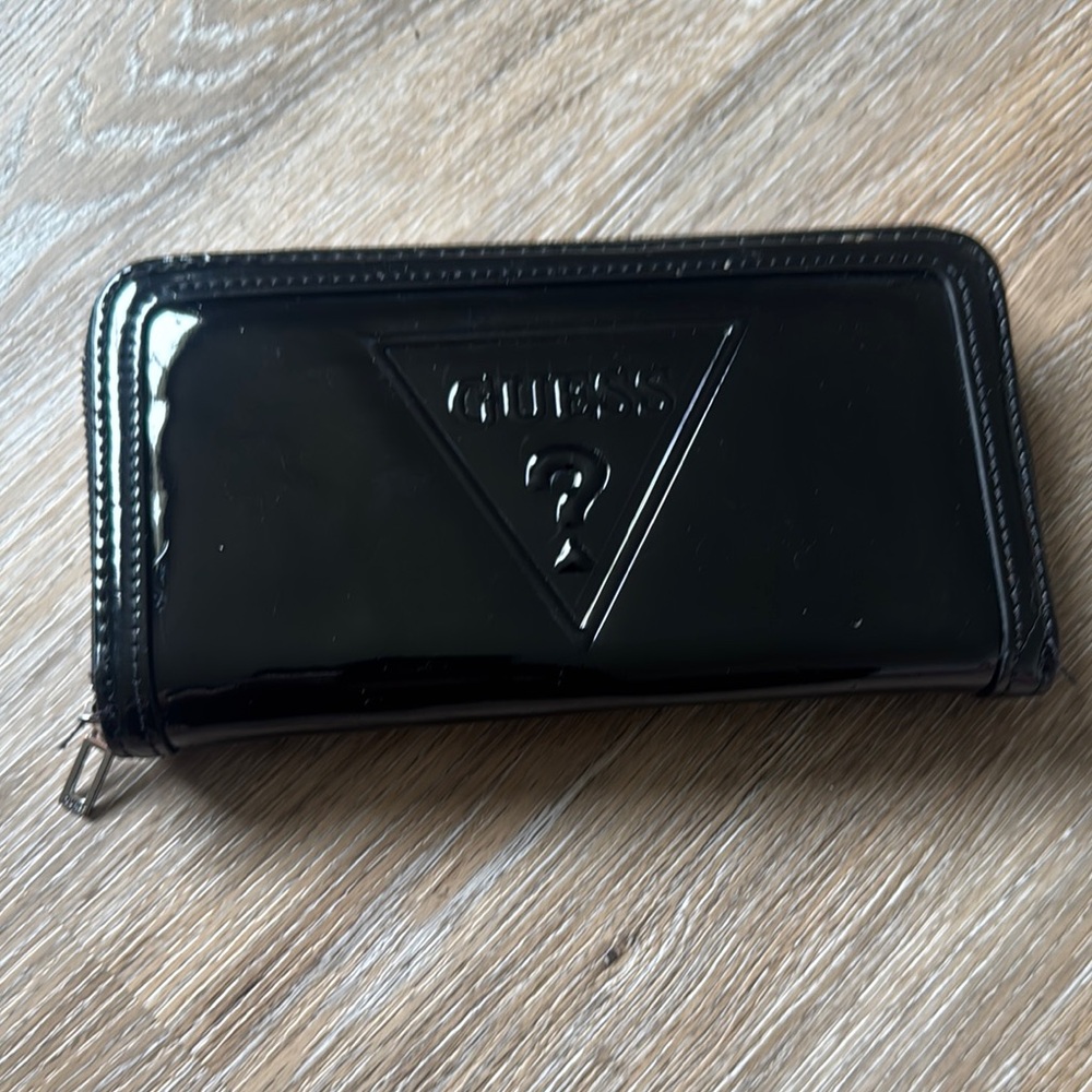 GUESS Black Patent Wallet